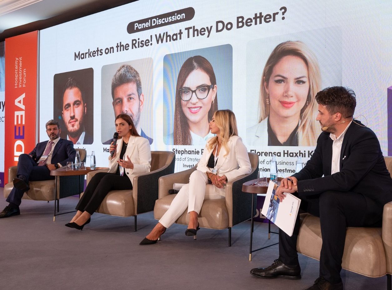 Stephanie Panayi of Invest Cyprus speaks at IDEEA Hospitality Investment Forum