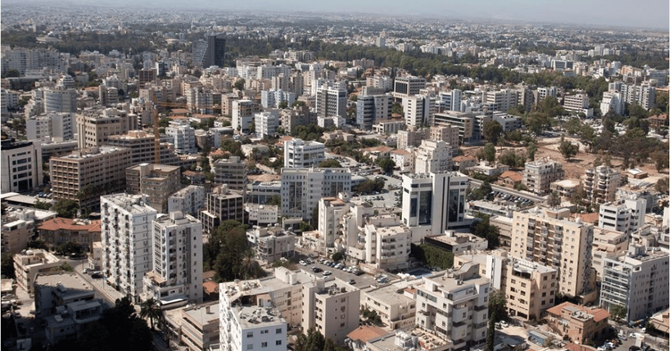Aerial photo of Nicosia city