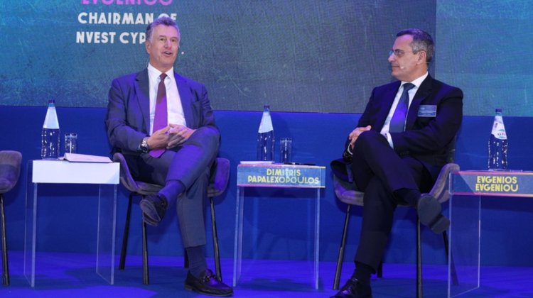 Dimitris Papalexopoulos, Chairman of TITAN & Invest Cyprus Chairman Evgenios Evgeniou 