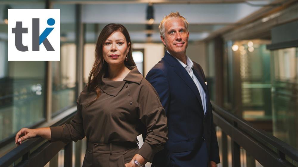 Monica Ioannidou Polemitis, Partner & EMEA Managing Director, and Thomas Gamble, Partner & Group CEO, of TKI, photographed at the CYENS Centre of Excellence in Nicosia for their GOLD magazine interview.
